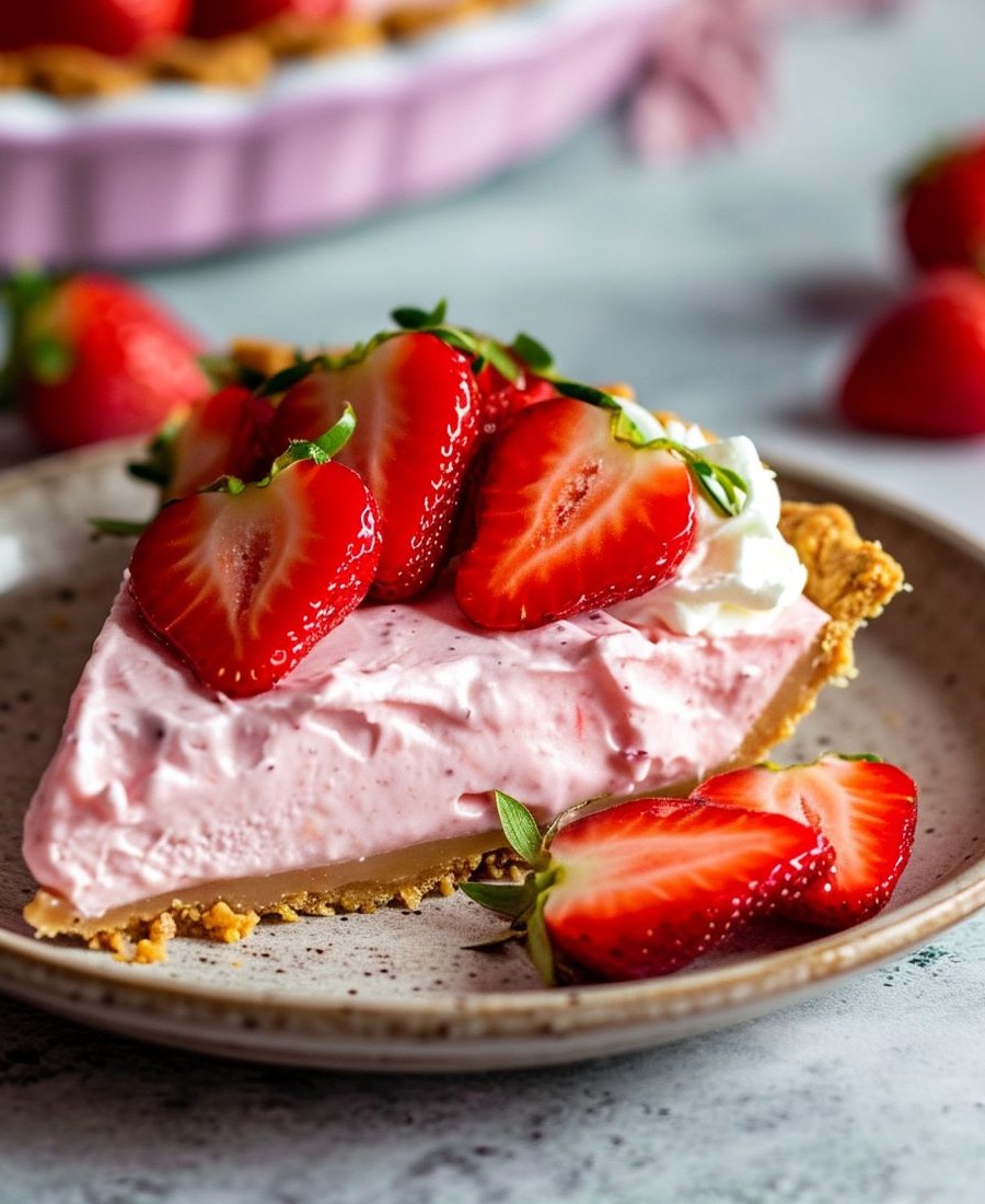 Easy No-Bake Strawberry Cheesecake Pie new york times recipes