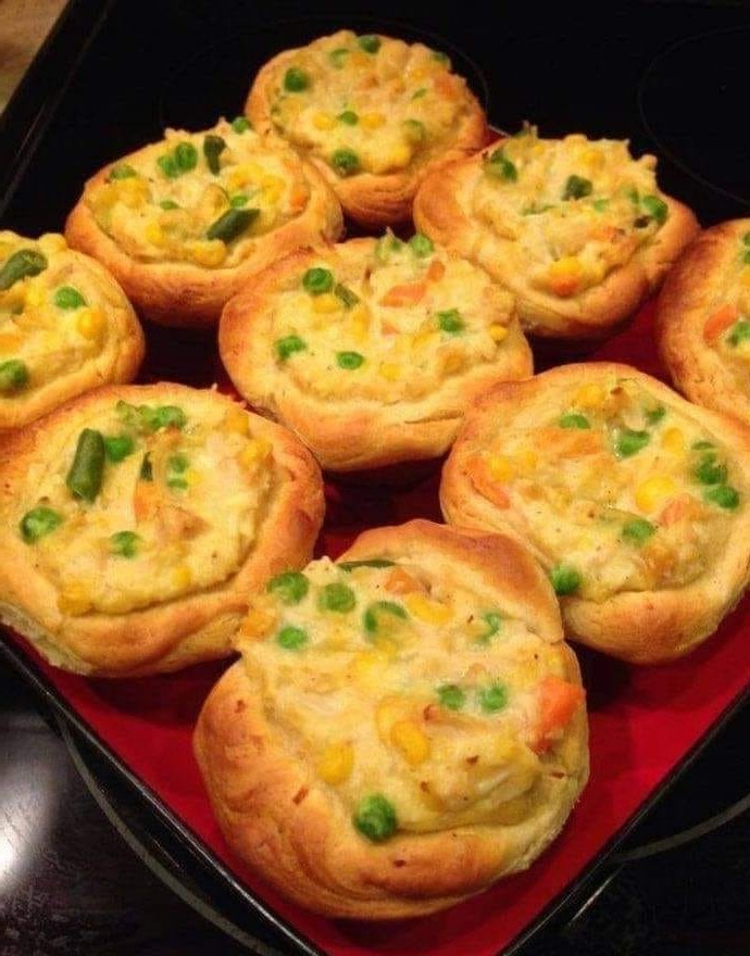 Scaled down Chicken pot Pies new york times recipes