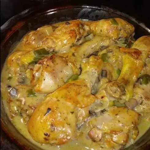 Heated LEGS WITH CREAM OF MUSHROOM new york times recipes
