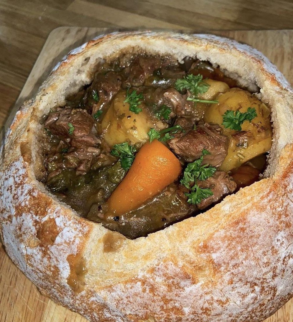 Meat Stew in a Bread Bowl new york times recipes