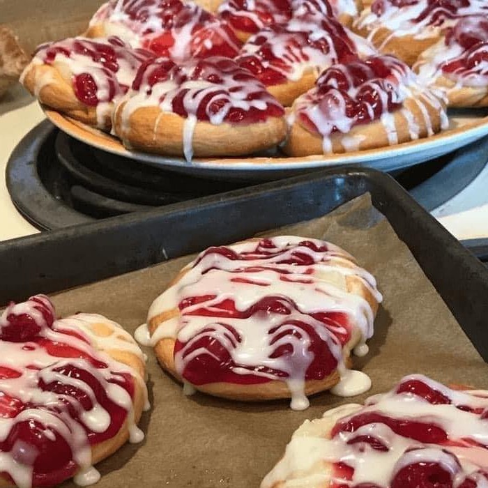 Scaled down Cherry Cheese Danishes new york times recipes
