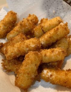 Hand crafted Fricasseed Mozzarella Sticks new york times recipes