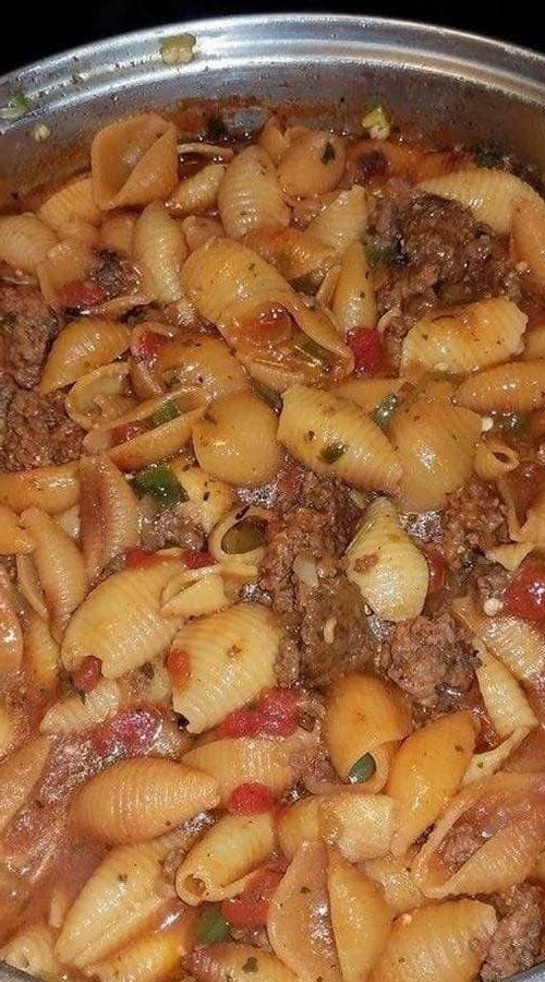 Pasta Shells With Ground Meat Recipe new york times recipes