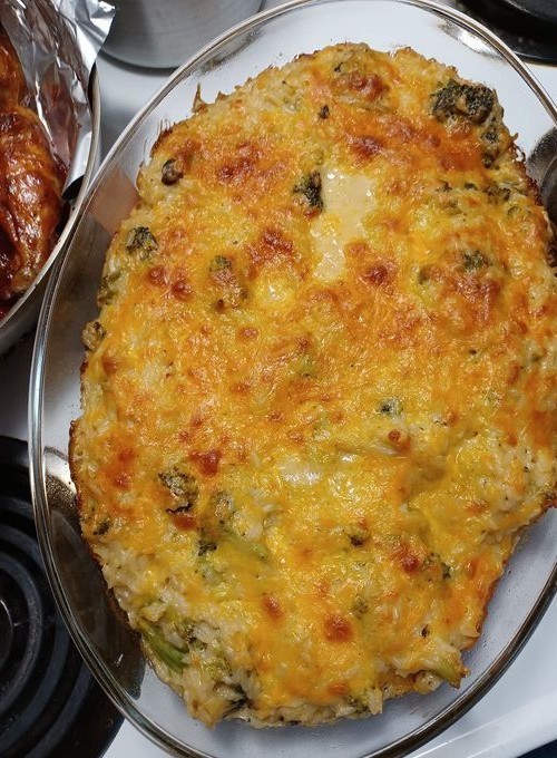 Broccoli Rice Chicken and Cheese Casserole Recipe new york times recipes