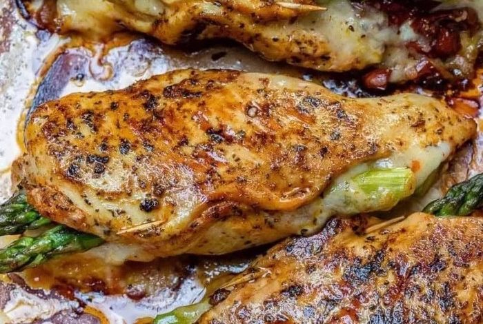 Chicken stuffed with asparagus!! new york times recipes