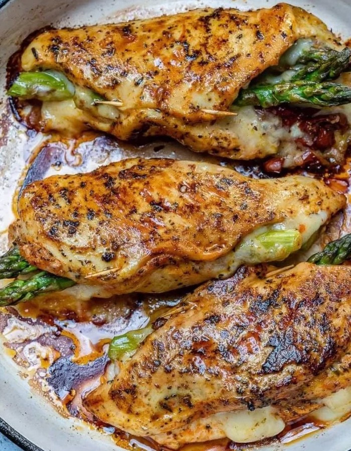 Chicken stuffed with asparagus!! new york times recipes