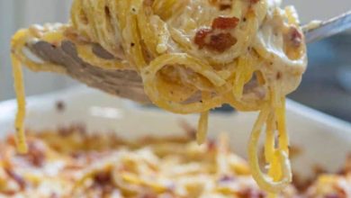 Baked Spaghetti with Cream Cheese and Bacon new york times recipes
