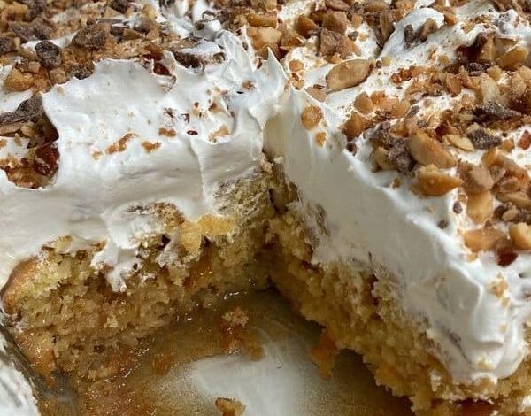 TOFFEE BUTTERSCOTCH POKE CAKE - TINSUF