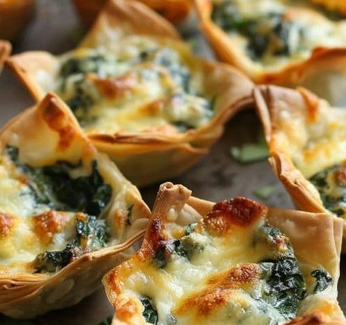 Recipe for wonton cups with spinach artichoke dip new york times recipes