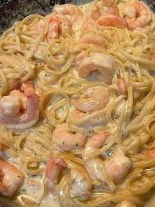 Spaghetti with Shrimp and White Sauce new york times recipes