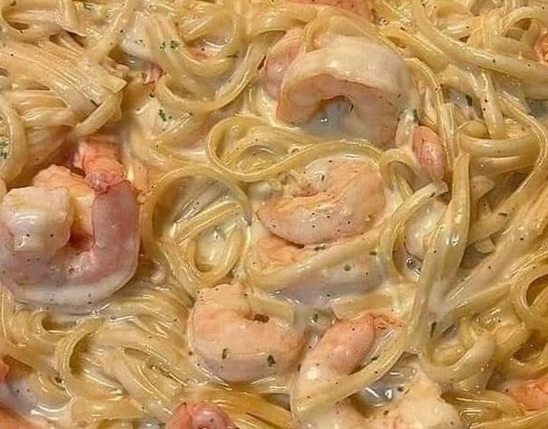 Spaghetti with Shrimp and White Sauce new york times recipes