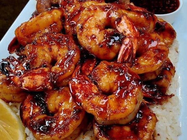 Shrimp Teriyaki Steamed Rice and Veggies For more recipes click here