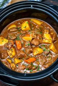 Red Wine-Braised Beef Stew With Potatoes And Carrots