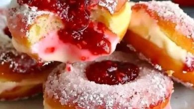 Strawberry Cheesecake Stuffed Donuts new york times recipes