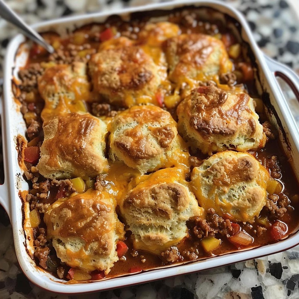 Sloppy Joe Biscuit Casserole - TINSUF