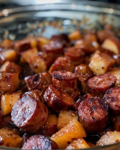 Apple Kielbasa Bites Made in a Slow Cooker Servings new york times recipes