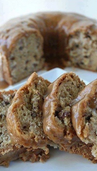 APPLE PECAN CAKE WITH CARAMEL GLAZE new york times recipes