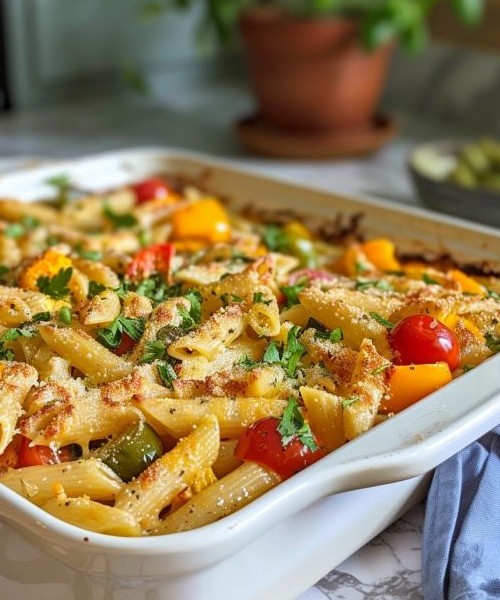 Baked Mostaccioli with Spring Vegetables new york times recipes