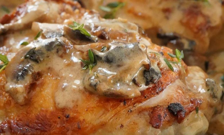 Chicken Thighs with Creamy Mushroom Sauce new york times recipes