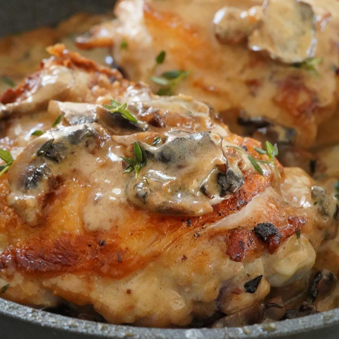 Chicken Thighs with Creamy Mushroom Sauce new york times recipes