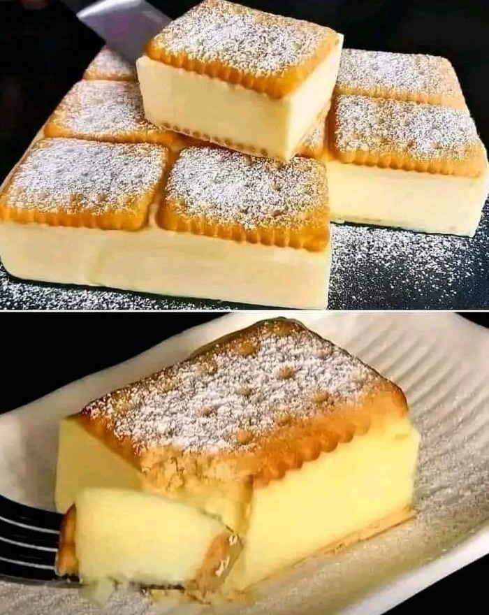 Creamy Biscuit Custard Cake