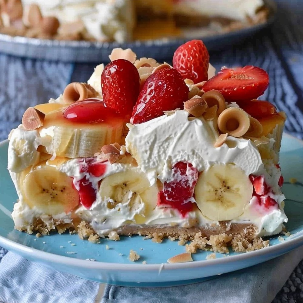 Recipe for No-Bake Banana Split Cake