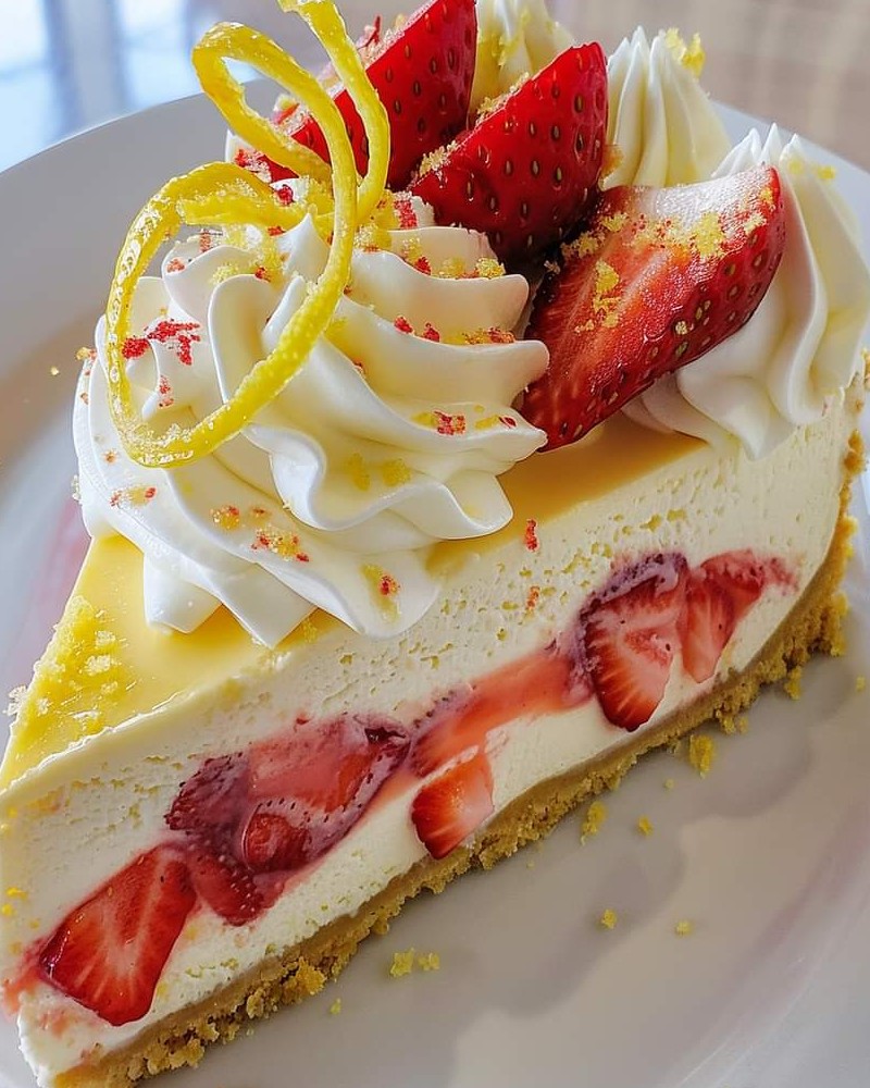 Strawberry Lemon Cheesecake