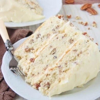 Butter Pecan Cake with Cream Cheese Frosting