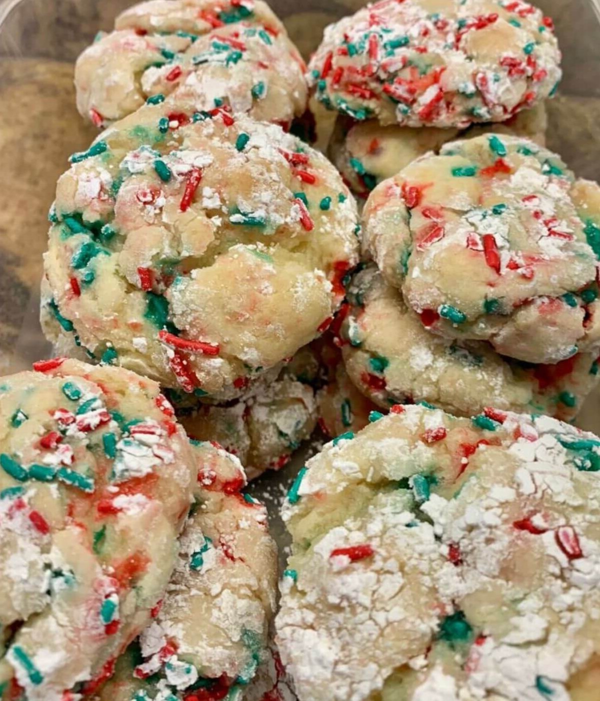 Festive Funfetti Crinkle Cookies