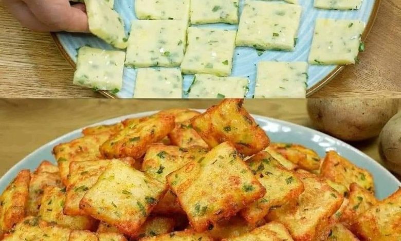 French fried potato squares marinated in herbs