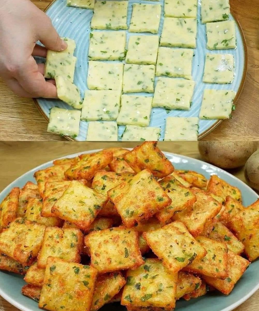 French fried potato squares marinated in herbs