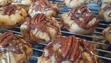Pecan Chocolate Drizzle Cookies Recipe