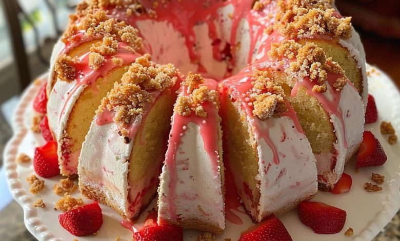 Recipe for Strawberry Crunch Bundt Cake