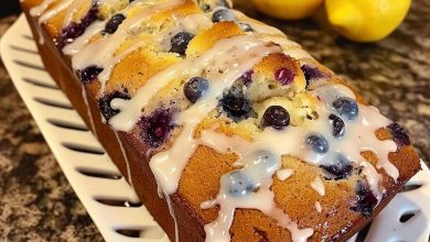Recipe for Lemon Blueberry Loaf with Lemon Glaze