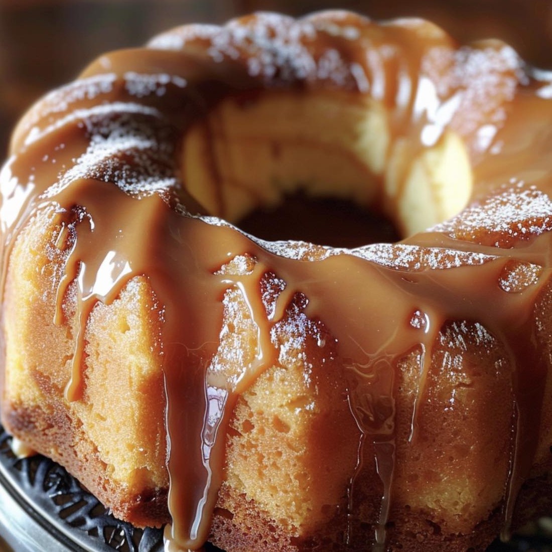 Recipe for Caramel Glazed Pound Cake - TINSUF