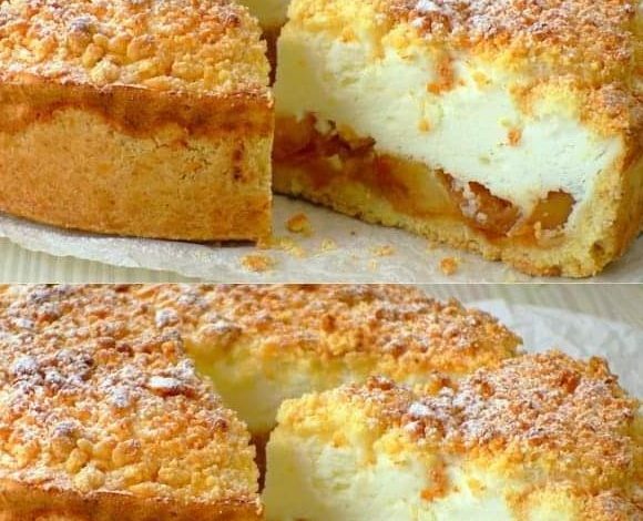 Recipe for Apple and Cream Cheese Crumble Cake