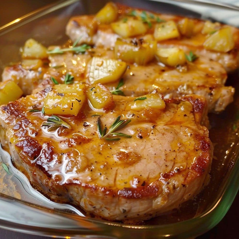 Pineapple Glazed Pork Chops