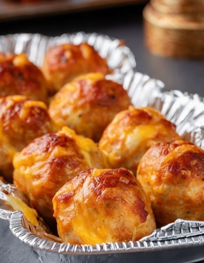 Cheesy Chicken Meatballs