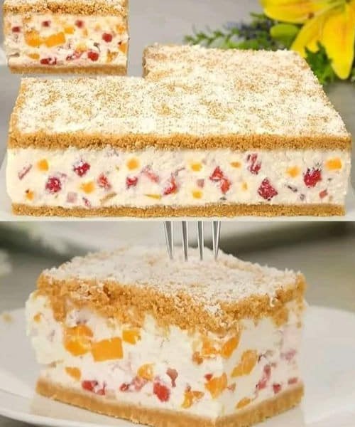 No-Bake Fruit Cake Delight: A Refreshing Summer Treat - TINSUF