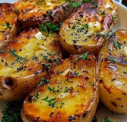 Perfectly Roasted Garlic Parmesan Potatoes - TINSUF