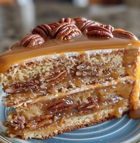 Pecan Caramel Layer Cake