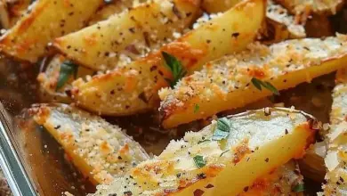 Baked Garlic Parmesan Potato Wedges