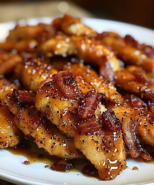 Honey Glazed Chicken with Bacon