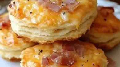 Golden Cheese and Bacon Puff Pastries