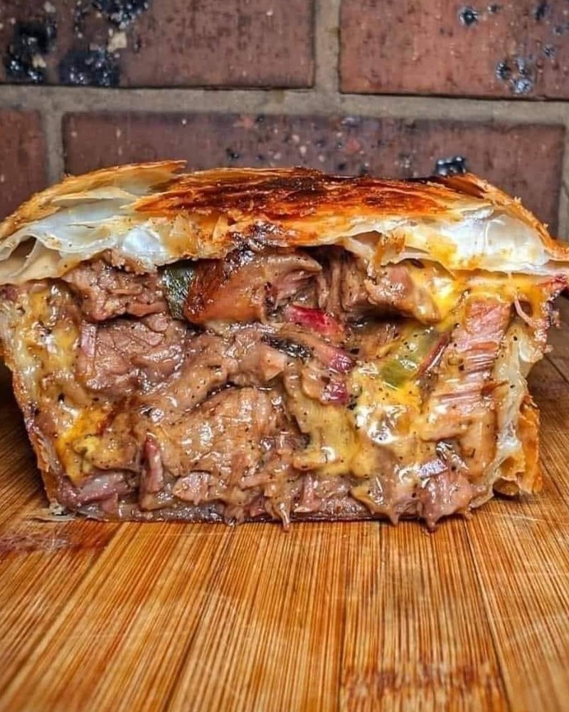Beef and Cheese Phyllo Pie Recipe