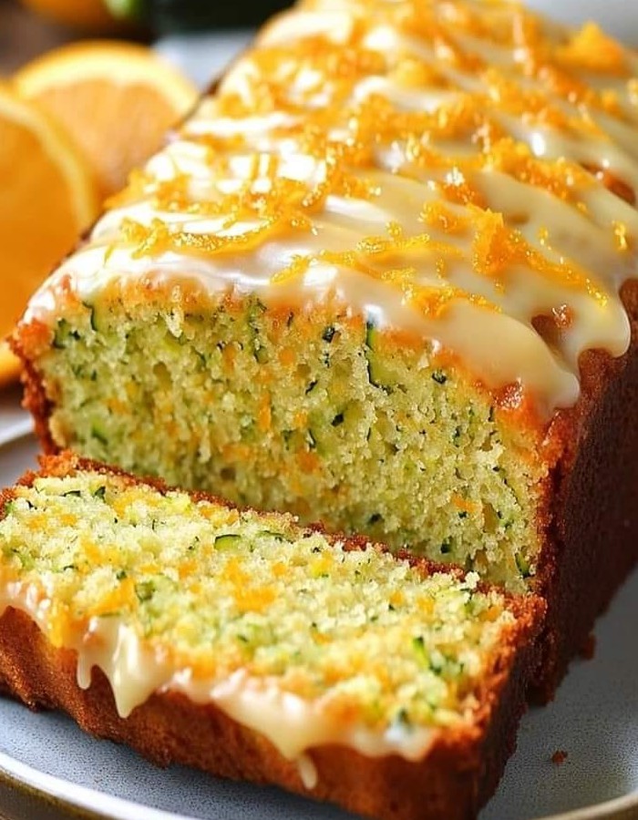 Citrus Twist: Orange Zucchini Bread with Cream Cheese Glaze