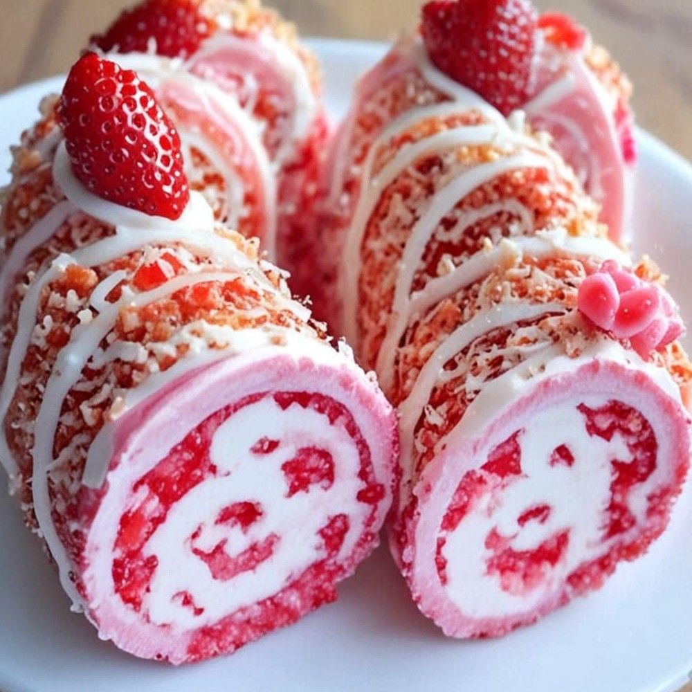 The Strawberry Roll Cake
