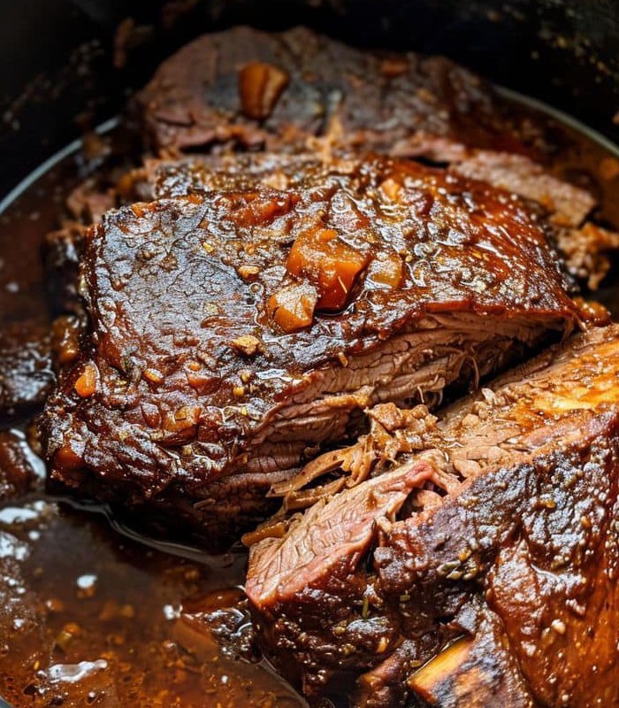 Slow Cooker Beef Brisket with BBQ Sauce Recipe