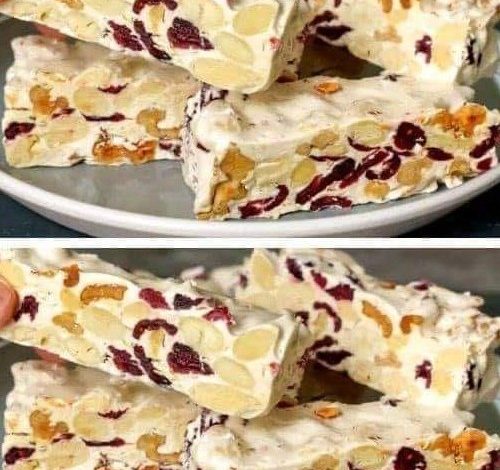 Homemade Fruit and Nut Nougat - TINSUF