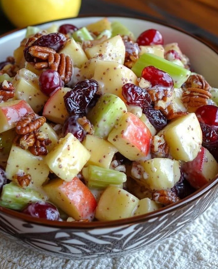 Autumn Harvest Fruit Salad with Honey Mustard Dressing"